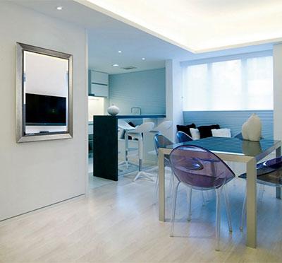  Abgeschrägter Wandspiegel, Dekorativer Spiegel für Haus & Büro 